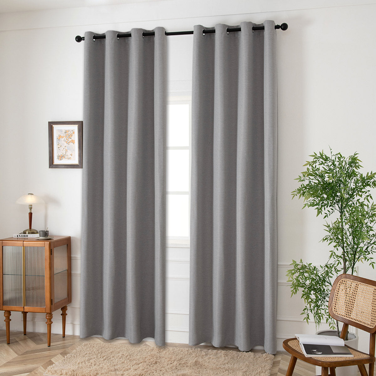 Ύφασμα Κουρτίνας με το Μέτρο Blackout Jacquard Σκίασης Glare Art 8444 Φ280 Γκρι