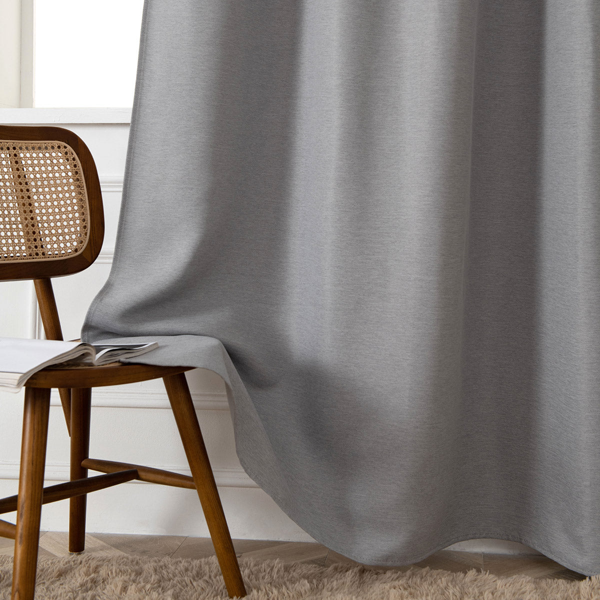 Ύφασμα Κουρτίνας με το Μέτρο Blackout Jacquard Σκίασης Glare Art 8444 Φ280 Γκρι