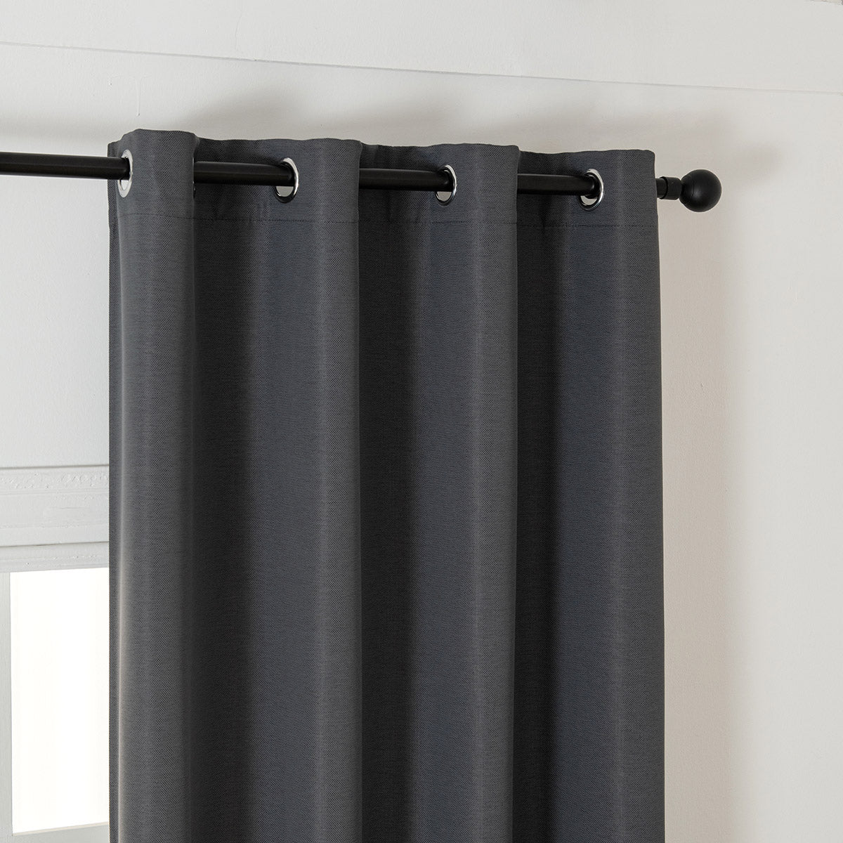 Ύφασμα Κουρτίνας με το Μέτρο Blackout Jacquard Σκίασης Glare Art 8444 Φ280 Ανθρακί