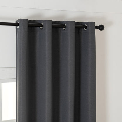 Ύφασμα Κουρτίνας με το Μέτρο Blackout Jacquard Σκίασης Glare Art 8444 Φ280 Ανθρακί