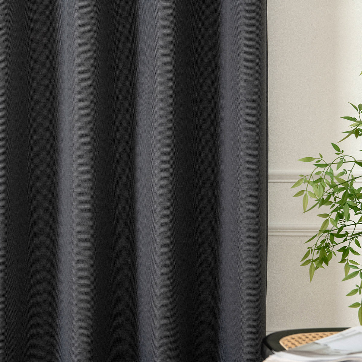 Ύφασμα Κουρτίνας με το Μέτρο Blackout Jacquard Σκίασης Glare Art 8444 Φ280 Ανθρακί