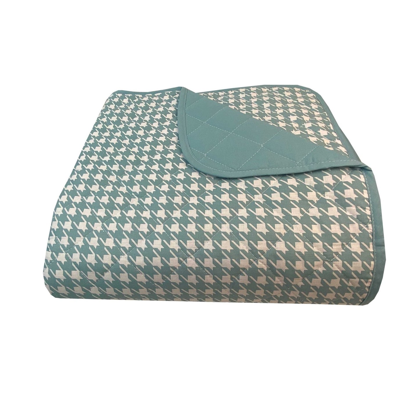 Κουβερλί Υπέρδιπλα 220x240εκ Pied de Poule Petrol