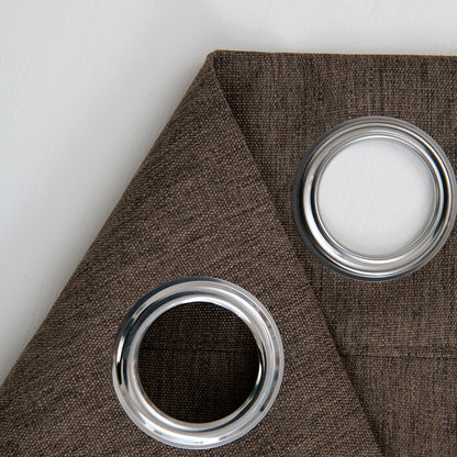 Κουρτίνα Μεσαίας Σκίασης με 8 Μεταλλικούς Κρίκους Illusion Art 8445 140x270εκ Καφέ