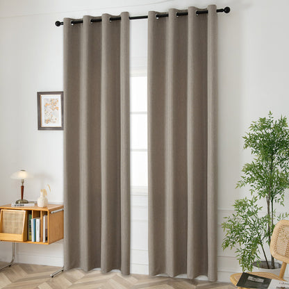 Κουρτίνα Μεσαίας Σκίασης με 8 Μεταλλικούς Κρίκους Illusion Art 8445 140x270εκ Χακί