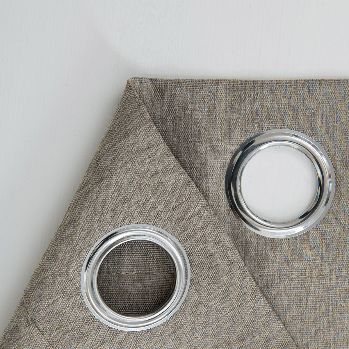 Κουρτίνα Μεσαίας Σκίασης με 8 Μεταλλικούς Κρίκους Illusion Art 8445 140x270εκ Χακί