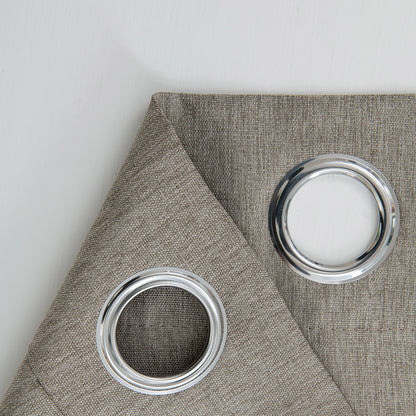 Κουρτίνα Μεσαίας Σκίασης με 8 Μεταλλικούς Κρίκους Illusion Art 8445 140x270εκ Χακί