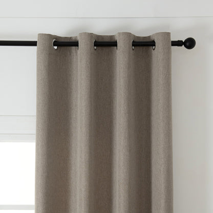 Κουρτίνα Μεσαίας Σκίασης με 8 Μεταλλικούς Κρίκους Illusion Art 8445 140x270εκ Χακί