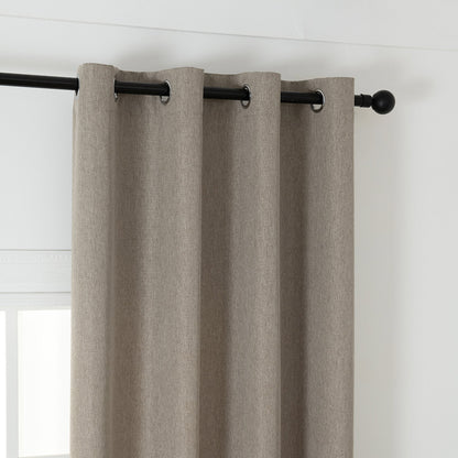 Κουρτίνα Μεσαίας Σκίασης με 8 Μεταλλικούς Κρίκους Illusion Art 8445 140x270εκ Χακί