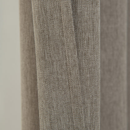 Κουρτίνα Μεσαίας Σκίασης με 8 Μεταλλικούς Κρίκους Illusion Art 8445 140x270εκ Χακί