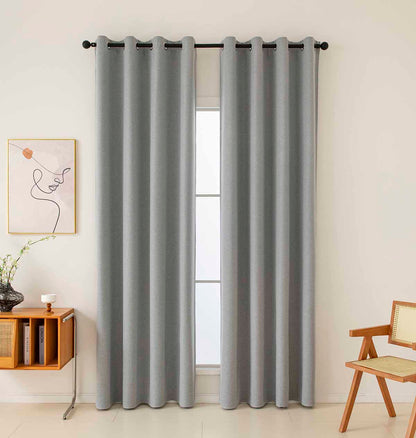 Κουρτίνα Full Blackout Σκίασης με 8 Κρίκους Total Art 8446 140x270εκ Γκρι