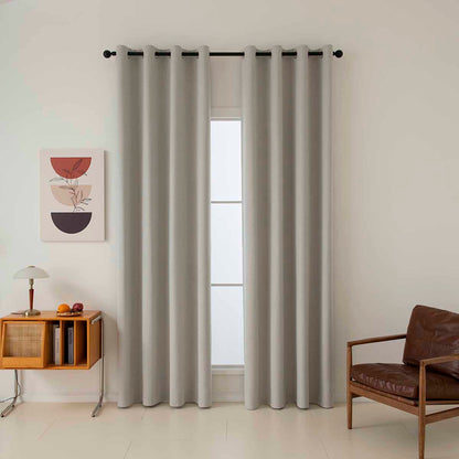 Κουρτίνα Full Blackout Σκίασης με 8 Κρίκους Total Art 8446 140x270εκ Εκρού