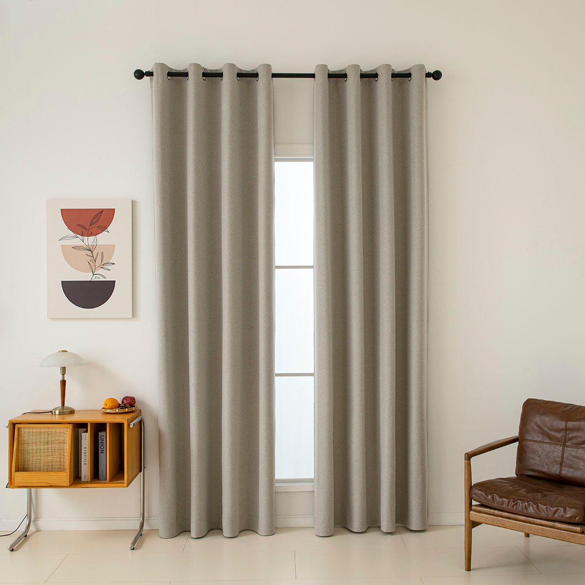 Κουρτίνα Full Blackout Σκίασης με 8 Κρίκους Total Art 8446 140x270εκ Άμμου