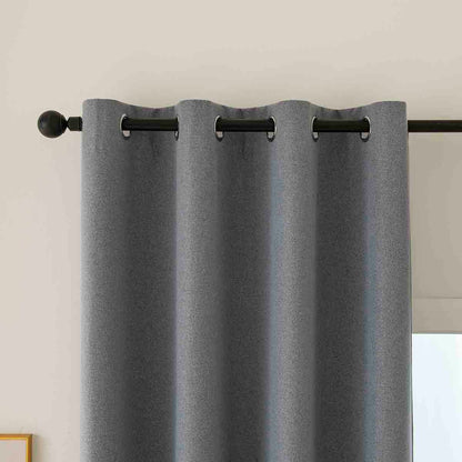 Κουρτίνα Full Blackout Σκίασης με 8 Κρίκους Total Art 8446 140x270εκ Ανθρακίτης
