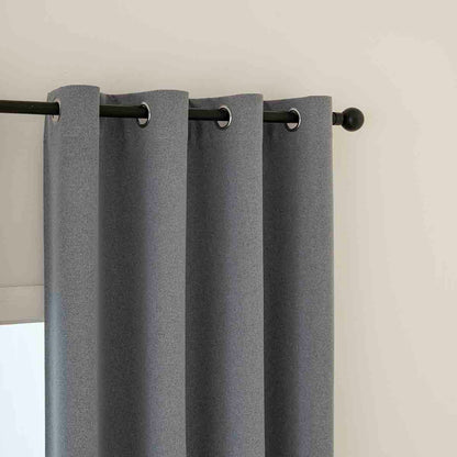 Κουρτίνα Full Blackout Σκίασης με 8 Κρίκους Total Art 8446 140x270εκ Ανθρακίτης
