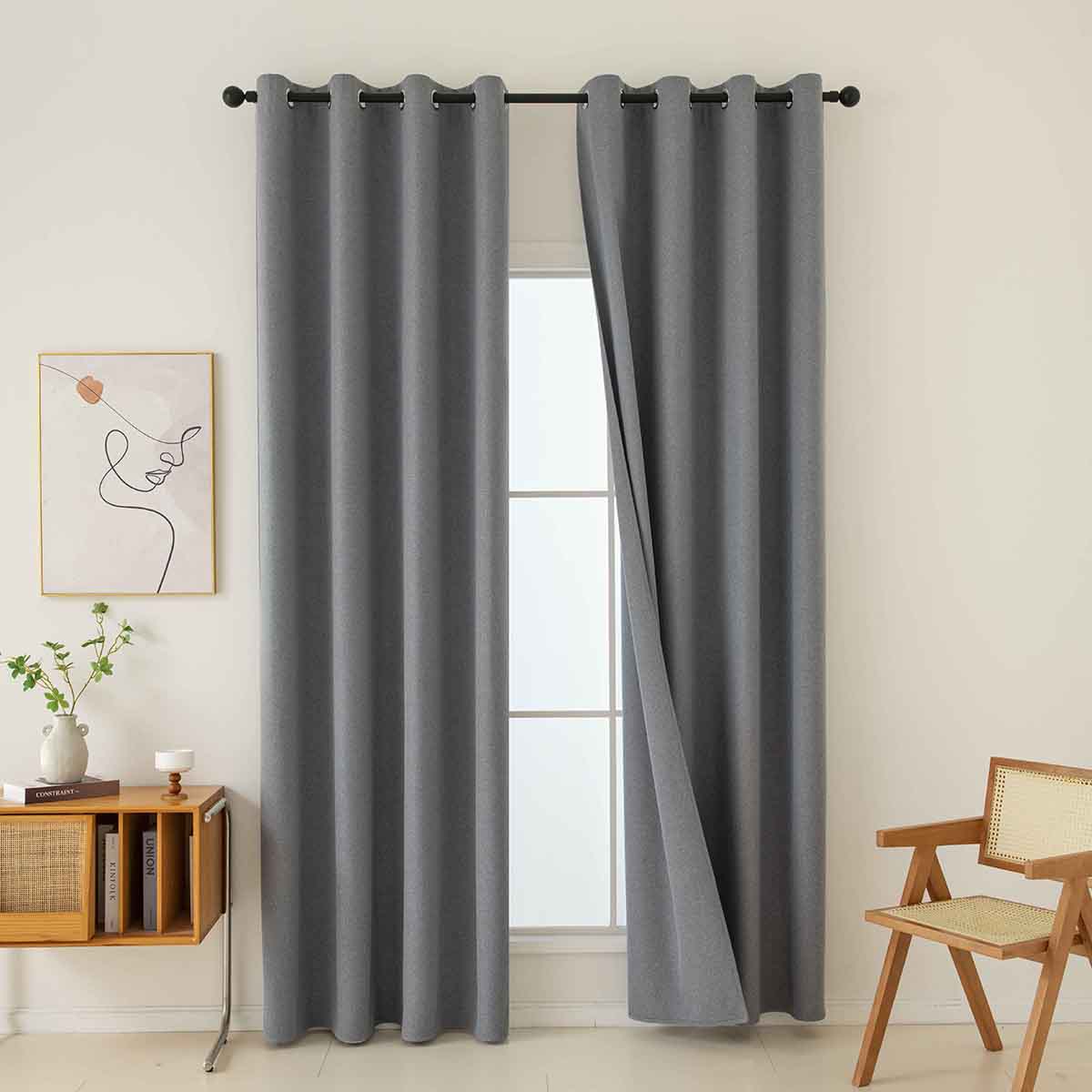 Ύφασμα Κουρτίνας με το Μέτρο Full Blackout Σκίασης Total Art 8446 Φ280 Ανθρακίτης