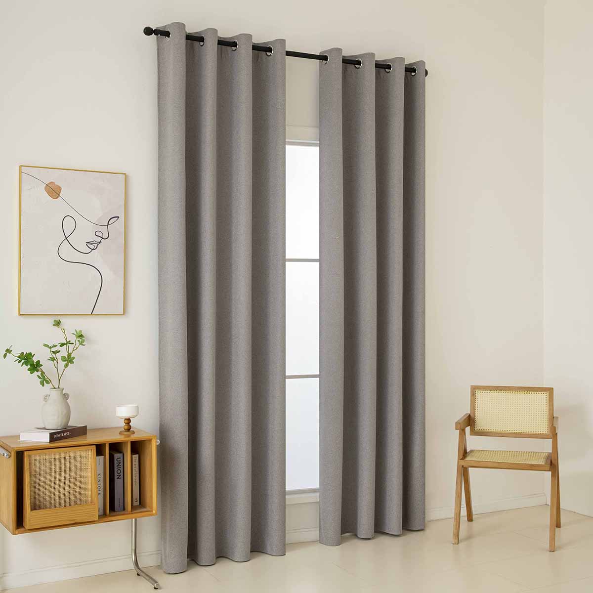 Κουρτίνα Full Blackout Σκίασης με 8 Κρίκους Total Art 8446 140x270εκ Αμέθυστος