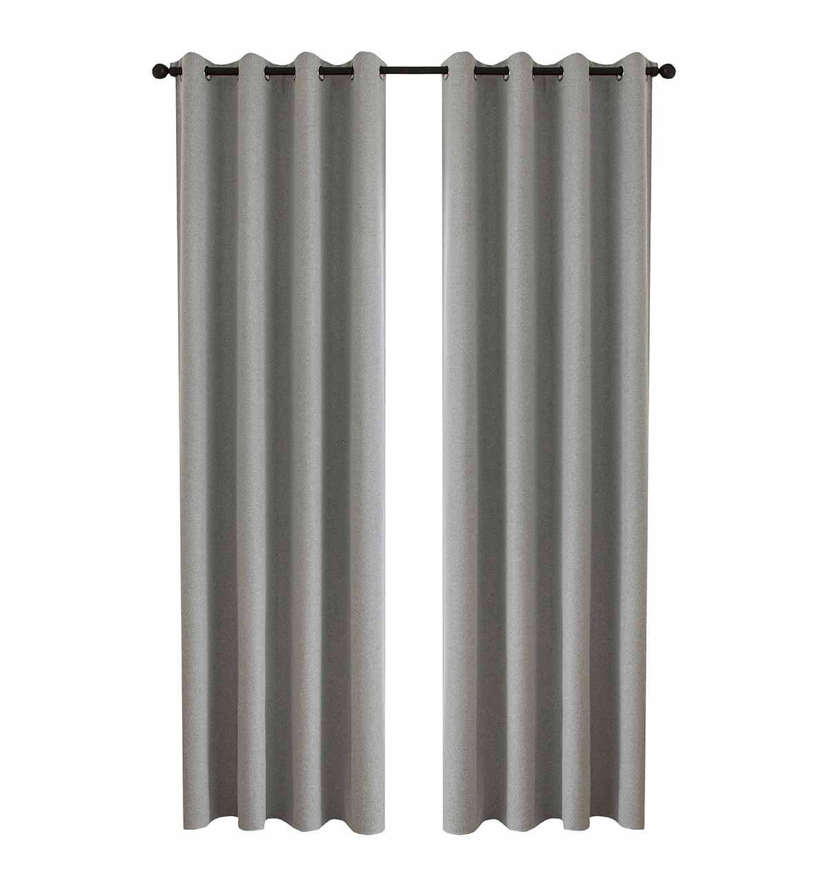 Κουρτίνα Full Blackout Σκίασης με 8 Κρίκους Total Art 8446 140x270εκ Γκρι