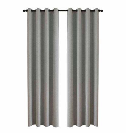 Κουρτίνα Full Blackout Σκίασης με 8 Κρίκους Total Art 8446 140x270εκ Γκρι