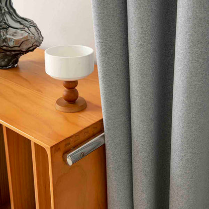 Κουρτίνα Full Blackout Σκίασης με 8 Κρίκους Total Art 8446 140x270εκ Γκρι