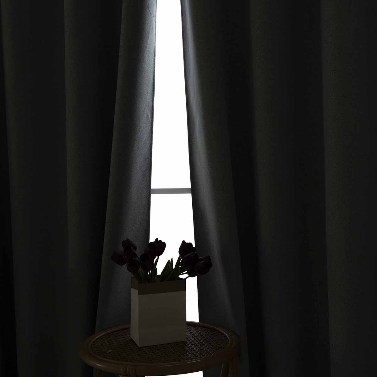 Ύφασμα Κουρτίνας με το Μέτρο Full Blackout Σκίασης Total Art 8446 Φ280 Γκρι