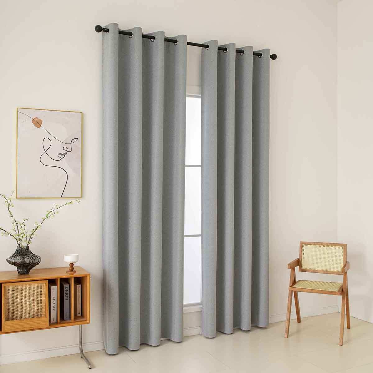 Ύφασμα Κουρτίνας με το Μέτρο Full Blackout Σκίασης Total Art 8446 Φ280 Γκρι