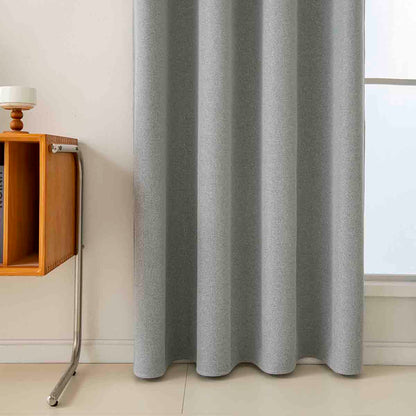 Κουρτίνα Full Blackout Σκίασης με 8 Κρίκους Total Art 8446 140x270εκ Γκρι