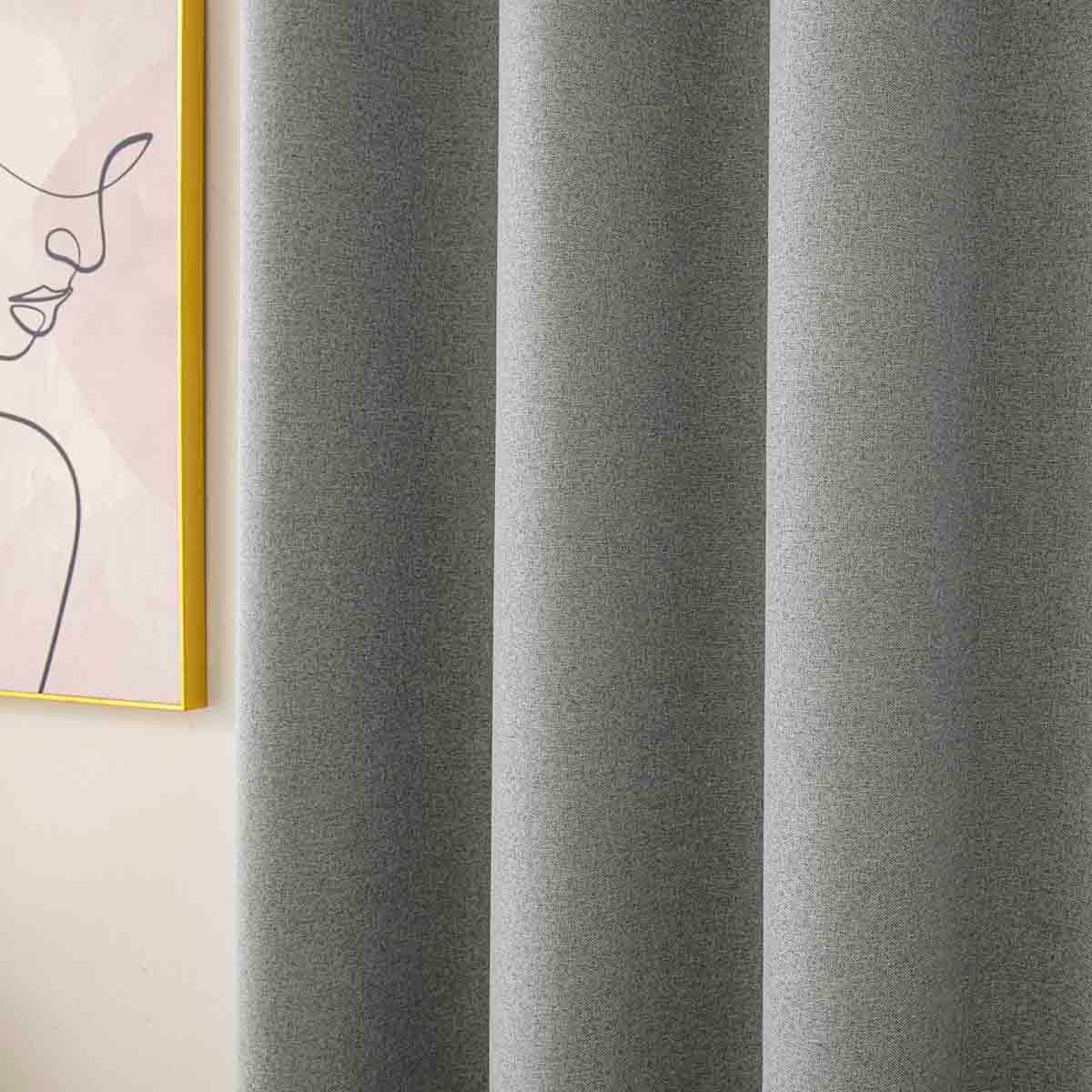 Κουρτίνα Full Blackout Σκίασης με 8 Κρίκους Total Art 8446 140x270εκ Γκρι