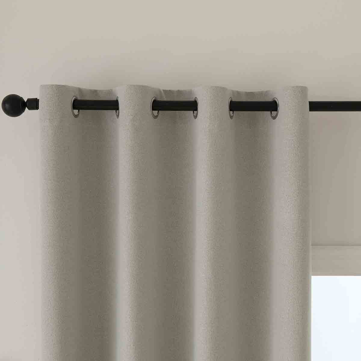 Κουρτίνα Full Blackout Σκίασης με 8 Κρίκους Total Art 8446 140x270εκ Εκρού