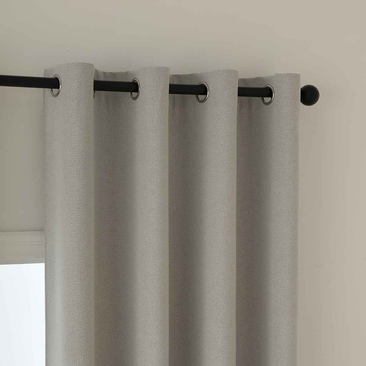 Κουρτίνα Full Blackout Σκίασης με 8 Κρίκους Total Art 8446 140x270εκ Εκρού