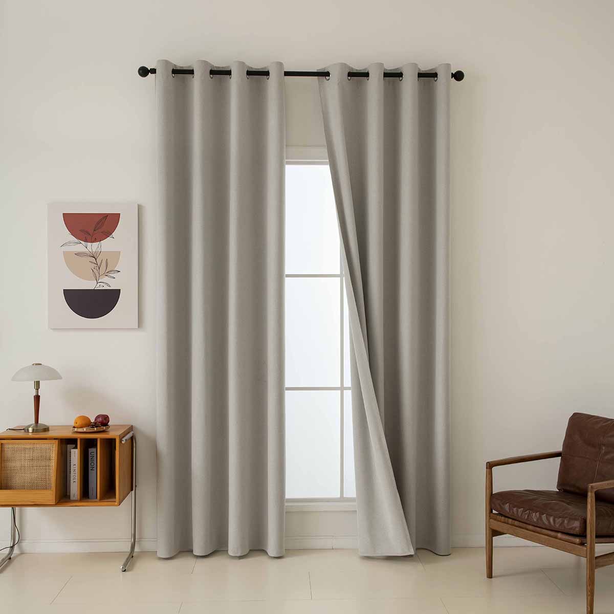 Κουρτίνα Full Blackout Σκίασης με 8 Κρίκους Total Art 8446 140x270εκ Εκρού