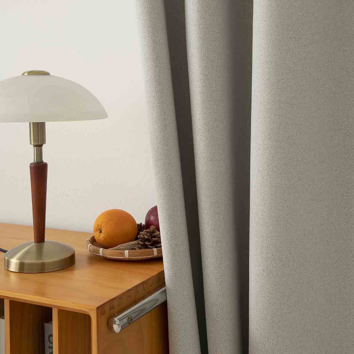 Κουρτίνα Full Blackout Σκίασης με 8 Κρίκους Total Art 8446 140x270εκ Εκρού