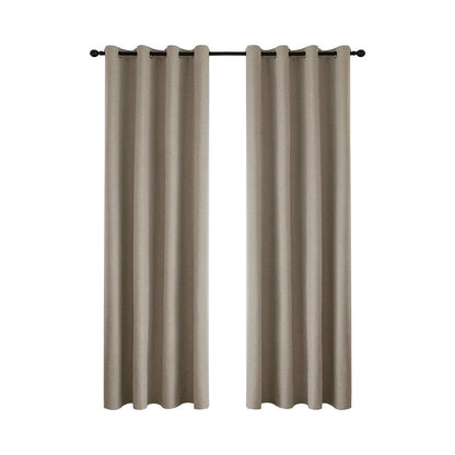 Κουρτίνα Full Blackout Σκίασης με 8 Κρίκους Total Art 8446 140x270εκ Άμμου