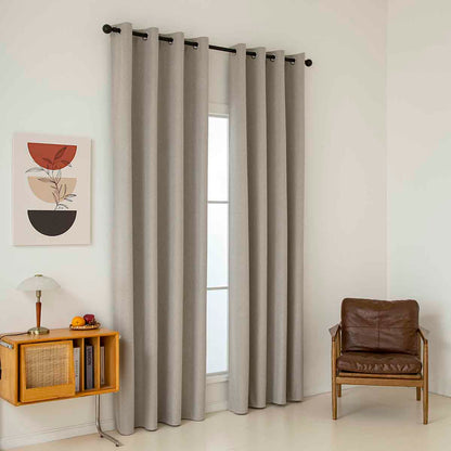 Κουρτίνα Full Blackout Σκίασης με 8 Κρίκους Total Art 8446 140x270εκ Άμμου