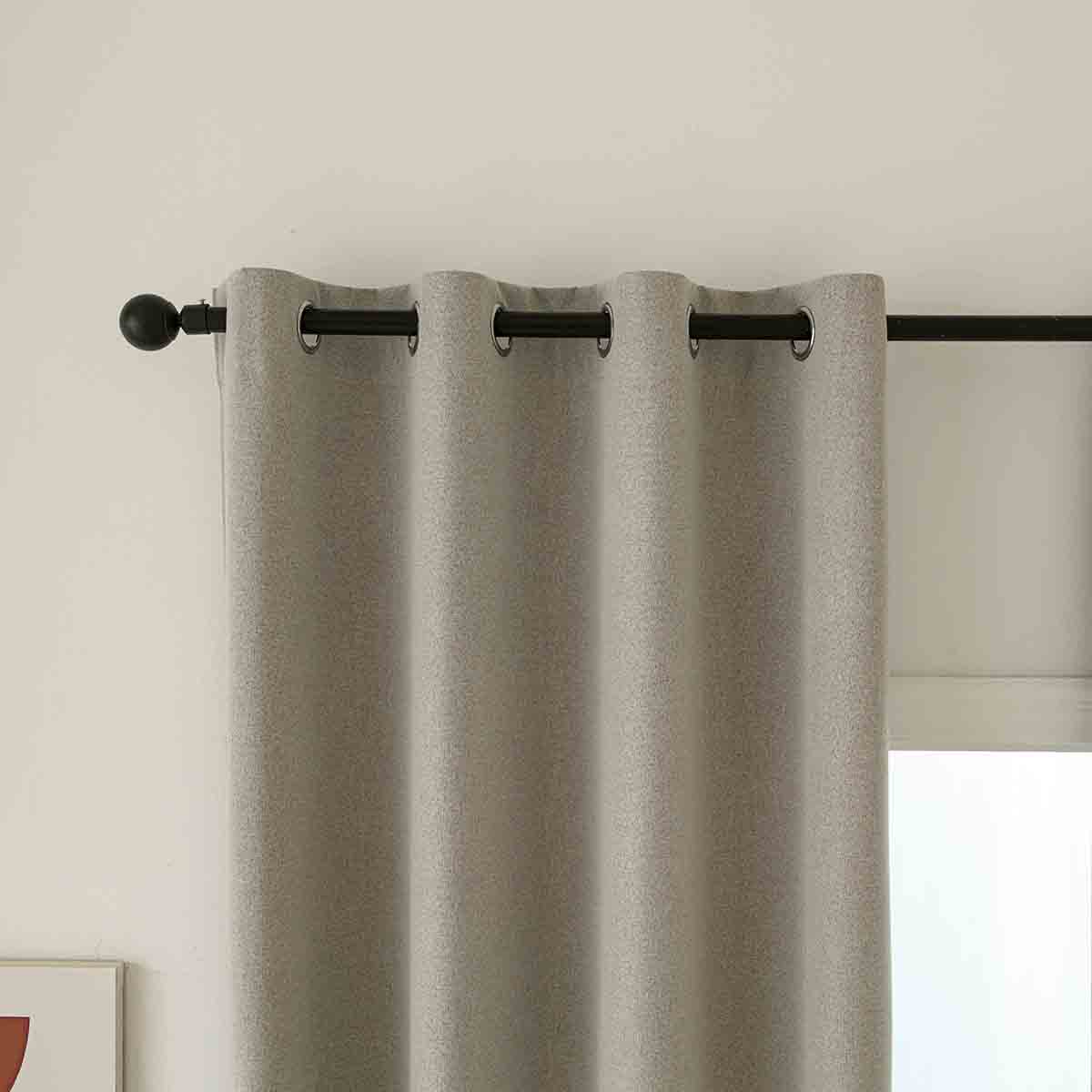 Κουρτίνα Full Blackout Σκίασης με 8 Κρίκους Total Art 8446 140x270εκ Άμμου