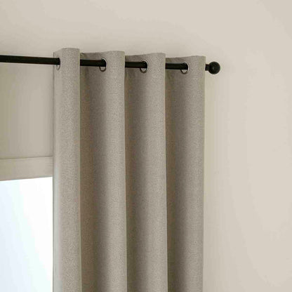 Κουρτίνα Full Blackout Σκίασης με 8 Κρίκους Total Art 8446 140x270εκ Άμμου