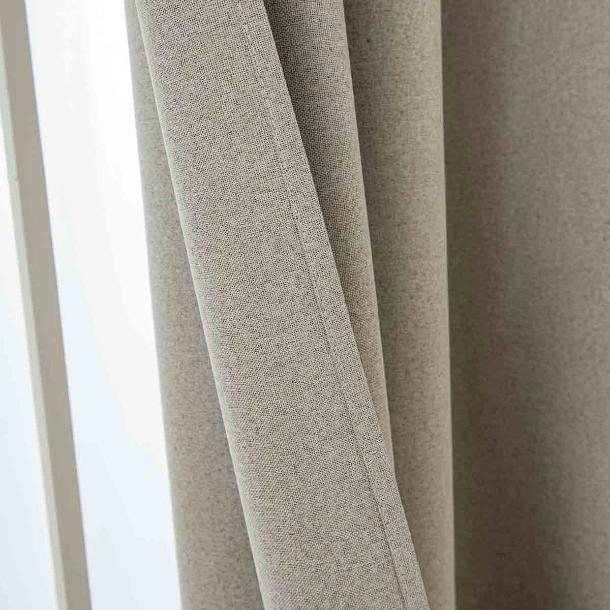 Κουρτίνα Full Blackout Σκίασης με 8 Κρίκους Total Art 8446 140x270εκ Άμμου