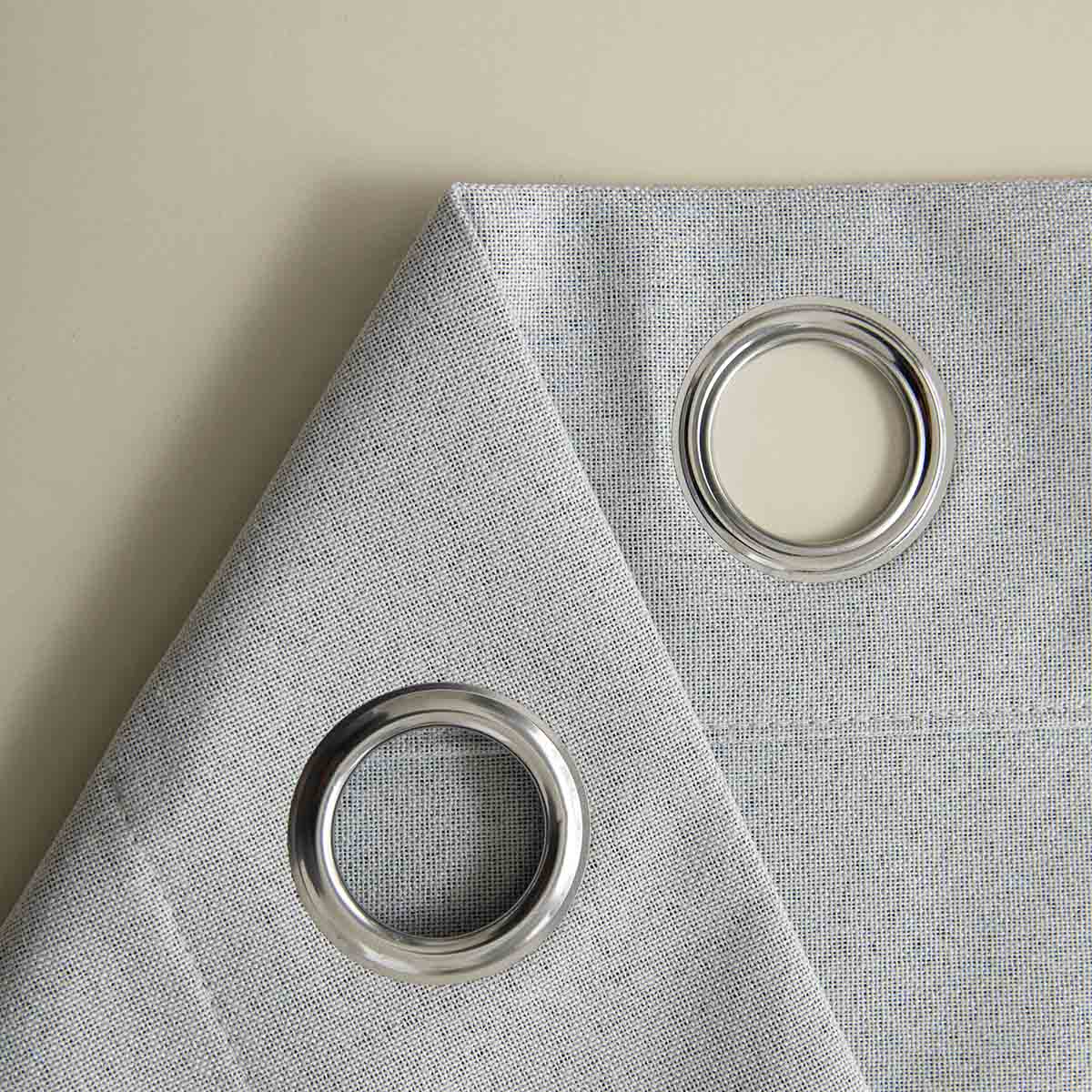 Κουρτίνα Full Blackout Σκίασης με 8 Κρίκους Total Art 8446 140x270εκ Ασημί