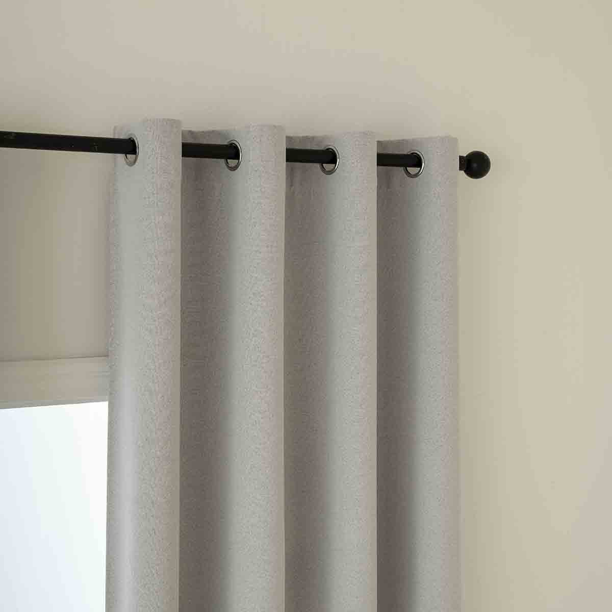 Κουρτίνα Full Blackout Σκίασης με 8 Κρίκους Total Art 8446 140x270εκ Ασημί