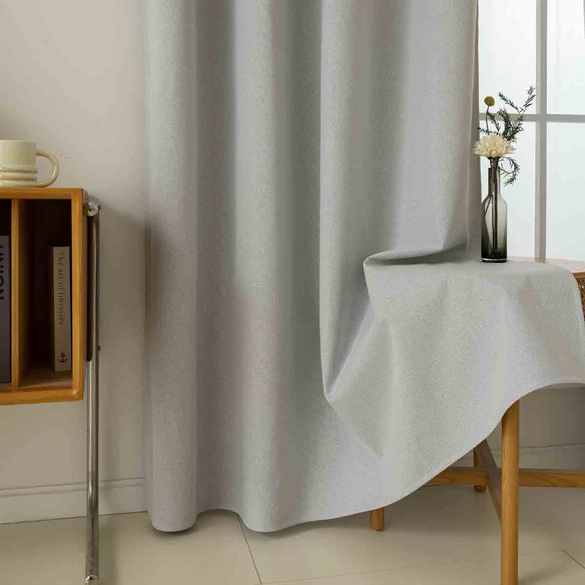 Κουρτίνα Full Blackout Σκίασης με 8 Κρίκους Total Art 8446 140x270εκ Ασημί