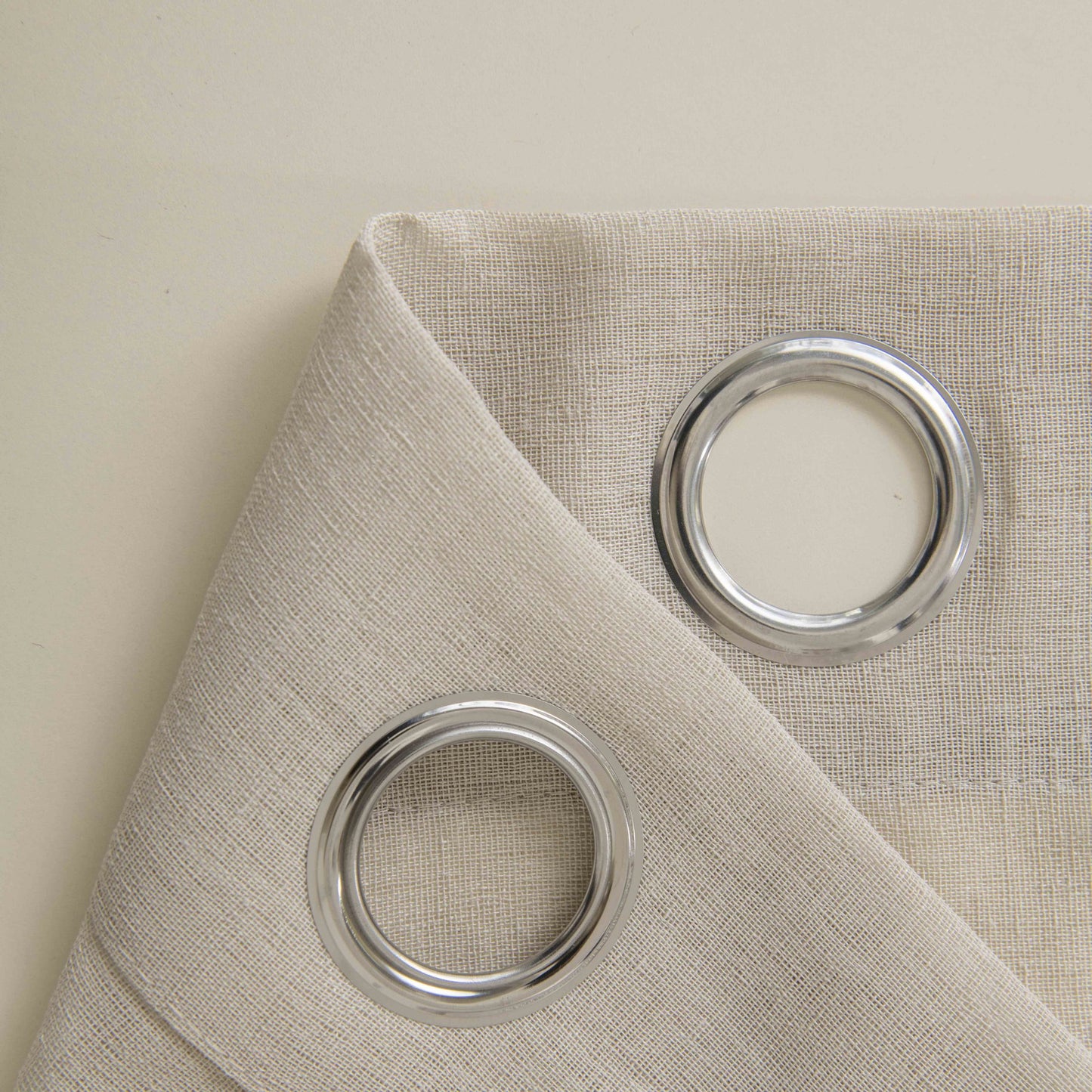 Κουρτίνα Γάζα Μονόχρωμη με 8 Μεταλλικούς Κρίκους Fit Art 8447 140x270εκ Μπεζ