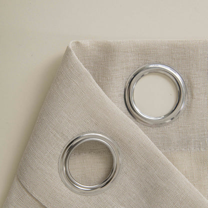 Κουρτίνα Γάζα Μονόχρωμη με 8 Μεταλλικούς Κρίκους Fit Art 8447 140x270εκ Μπεζ