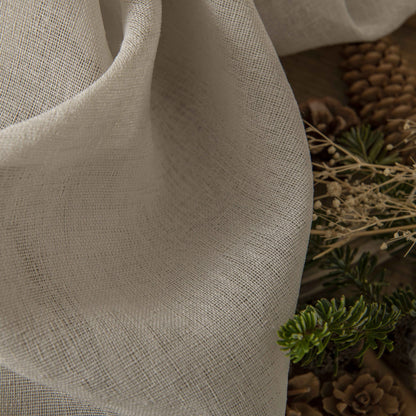 Κουρτίνα Γάζα Μονόχρωμη με 8 Μεταλλικούς Κρίκους Fit Art 8447 140x270εκ Μπεζ