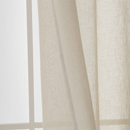 Κουρτίνα Γάζα Μονόχρωμη με 8 Μεταλλικούς Κρίκους Fit Art 8447 140x270εκ Μπεζ