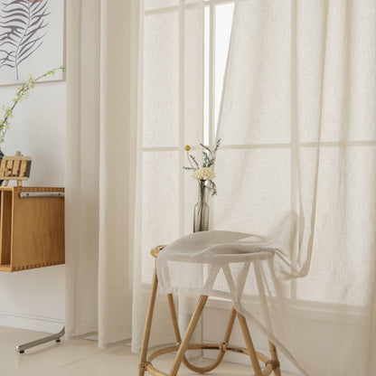 Κουρτίνα Γάζα Μονόχρωμη με 8 Μεταλλικούς Κρίκους Fit Art 8447 140x270εκ Μπεζ