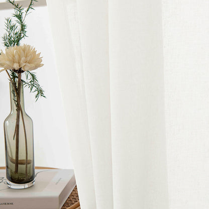 Κουρτίνα Γάζα Μονόχρωμη με 8 Μεταλλικούς Κρίκους Fit Art 8447 140x270εκ Εκρού