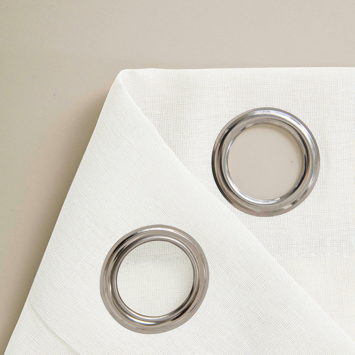 Κουρτίνα Γάζα Μονόχρωμη με 8 Μεταλλικούς Κρίκους Fit Art 8447 140x270εκ Εκρού