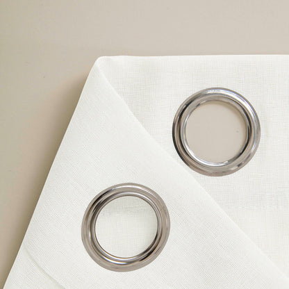 Κουρτίνα Γάζα Μονόχρωμη με 8 Μεταλλικούς Κρίκους Fit Art 8447 140x270εκ Εκρού