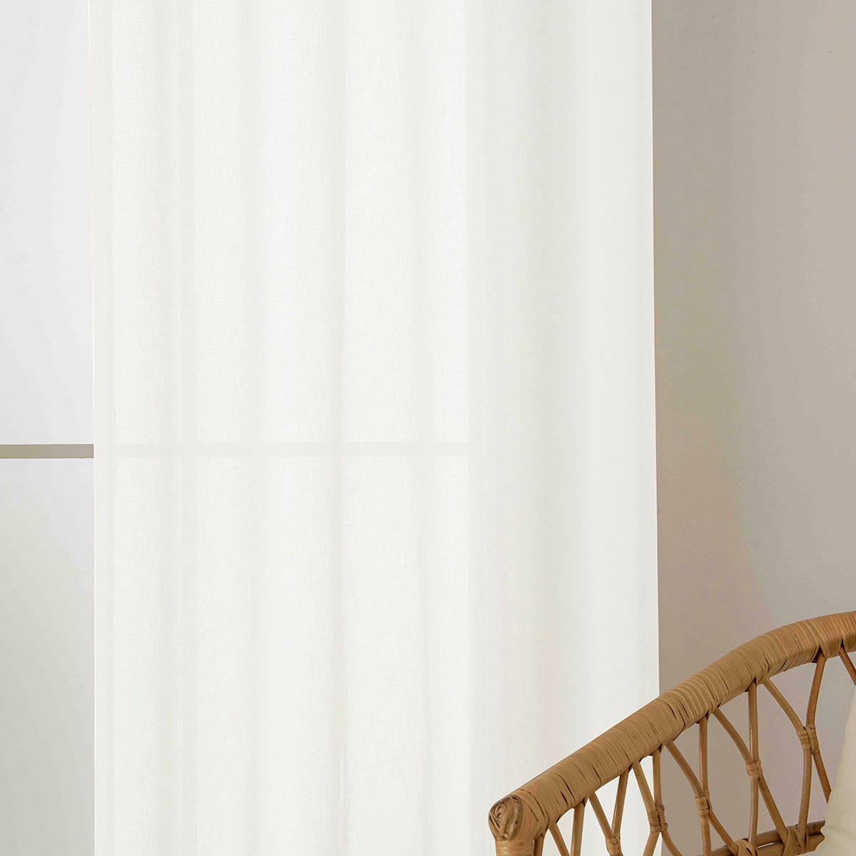 Κουρτίνα Γάζα Μονόχρωμη με 8 Μεταλλικούς Κρίκους Fit Art 8447 140x270εκ Εκρού