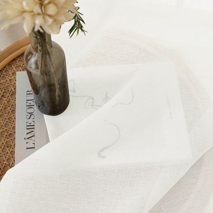 Κουρτίνα Γάζα Μονόχρωμη με 8 Μεταλλικούς Κρίκους Fit Art 8447 140x270εκ Εκρού