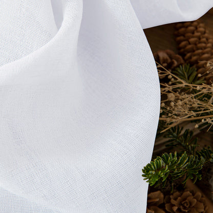 Κουρτίνα Γάζα Μονόχρωμη με 8 Μεταλλικούς Κρίκους Fit Art 8447 140x270εκ Λευκό